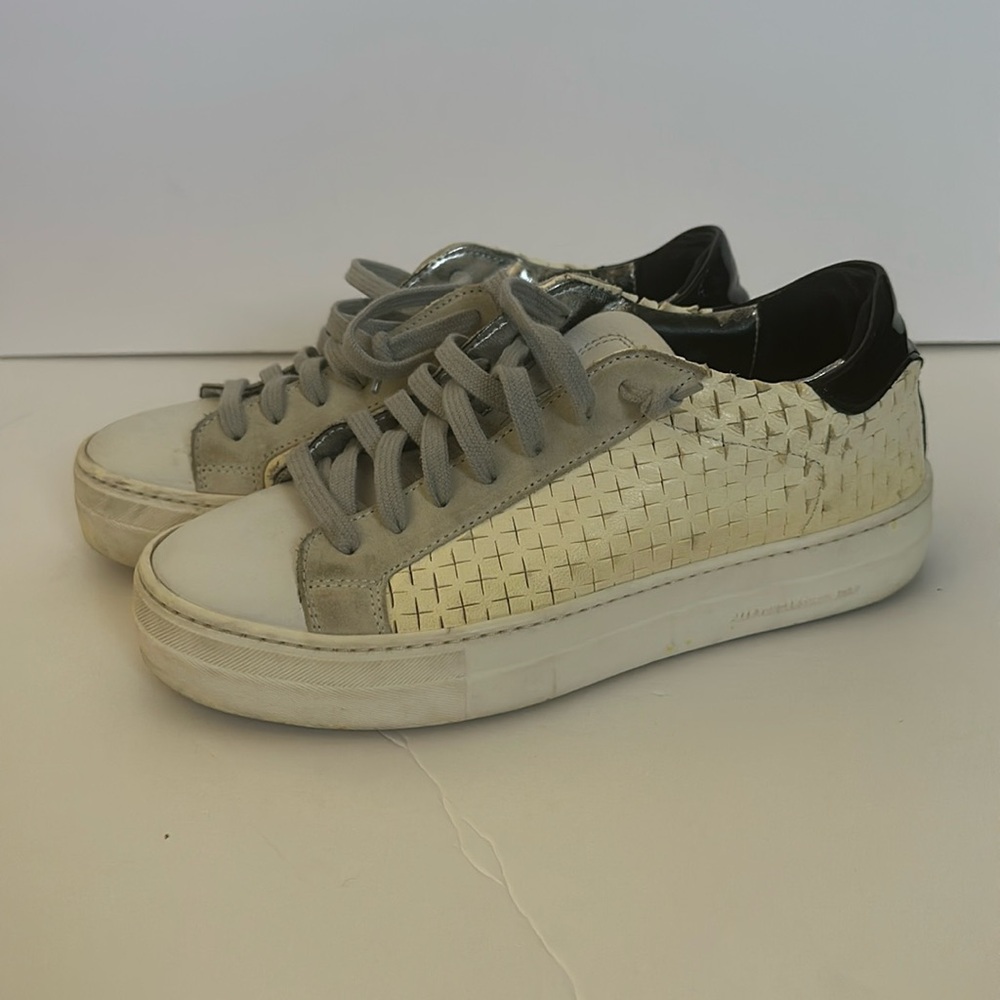 Cream black and gray P448 shoes